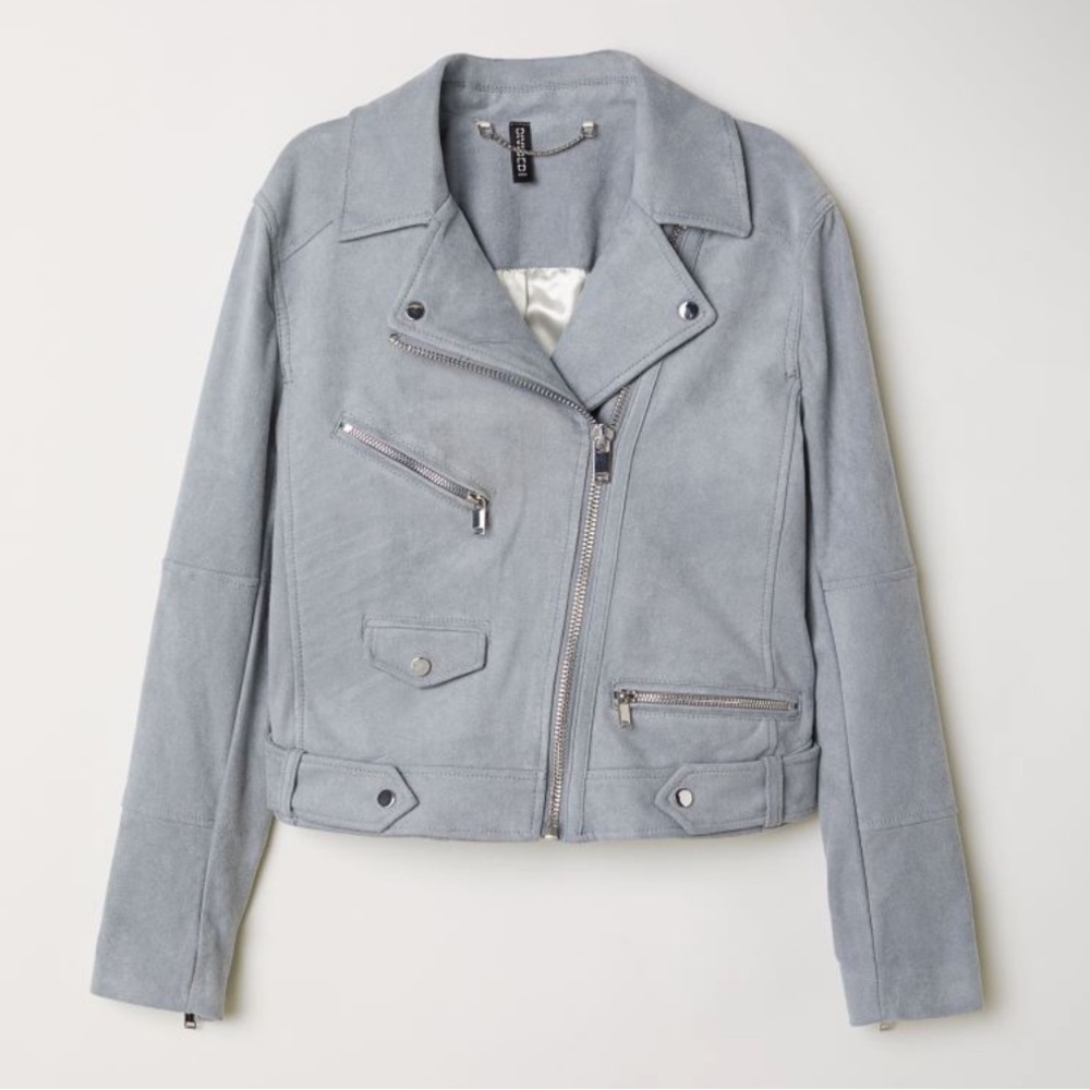 H&M Imitation Suede Biker Jacket
